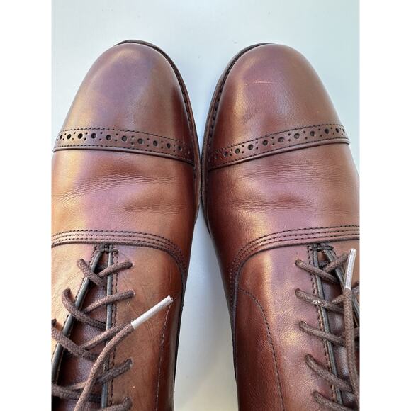 Allen Edmonds Strand Cap Toe Oxford Dress Leather Shoes Brown Men's Size 13 - Picture 6 of 14